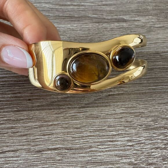 Gold and Brown Bracelet N914 - Picture 4 of 5